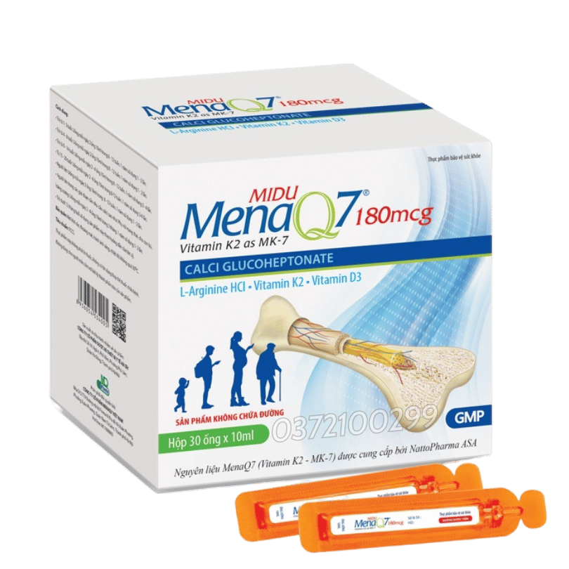 Midu MenaQ7 180mcg Hộp 30 Ống