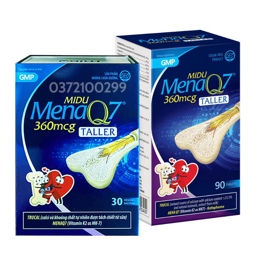 Midu MenaQ7 360mcg 30 Viên và 90 Viên