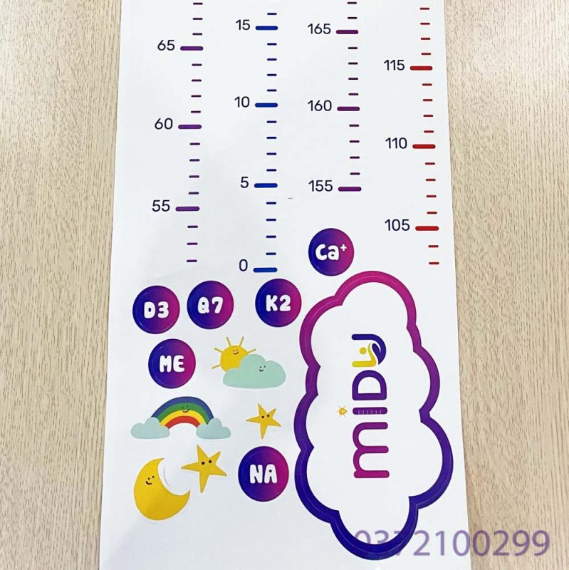 Thước đo chiều cao dán tường Midu